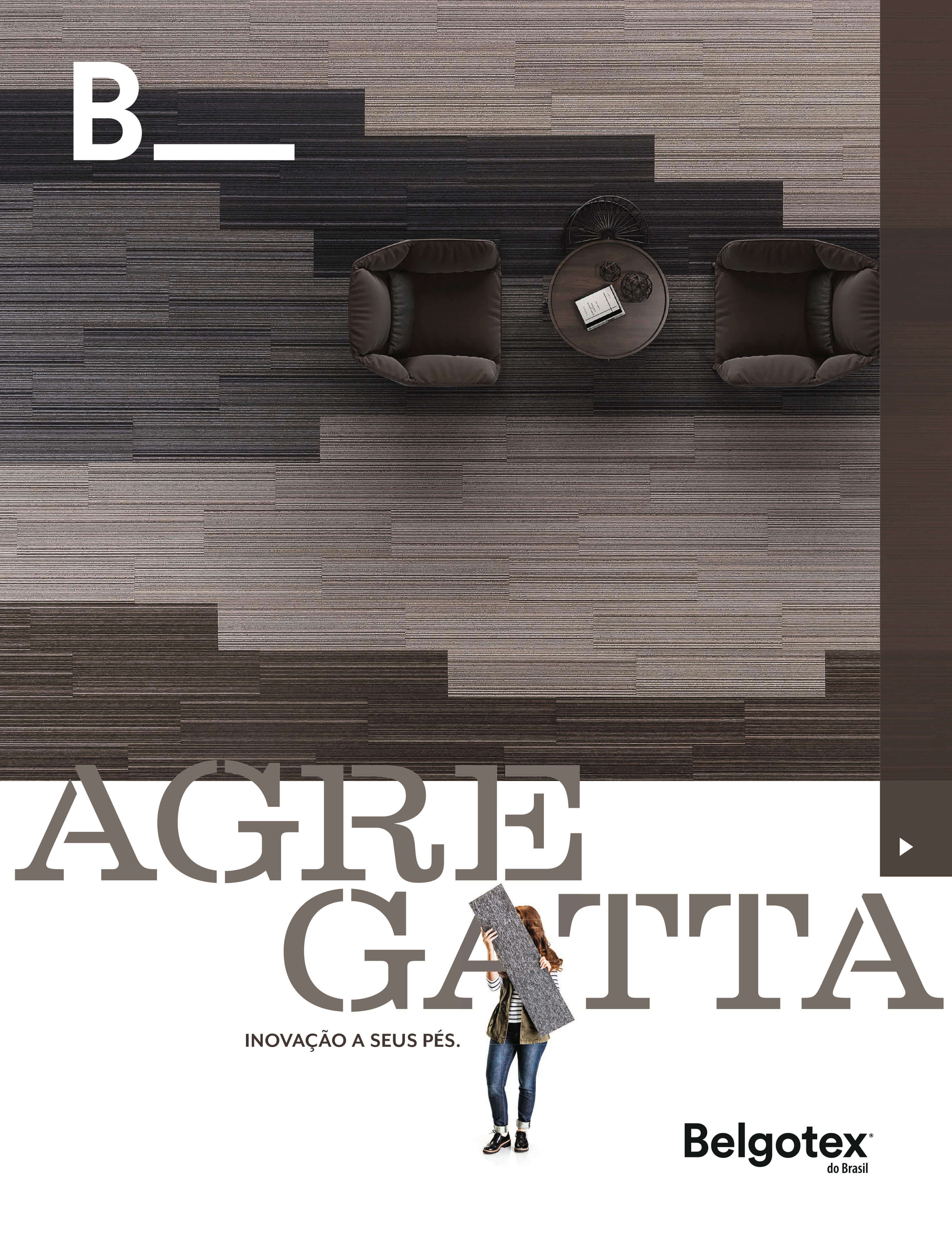 Agregatta - carpete modular 25 cm x 1m